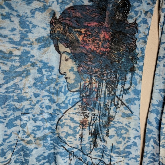 Vintage Shawana hooded long sleeves shirt/tunic - Picture 4 of 6